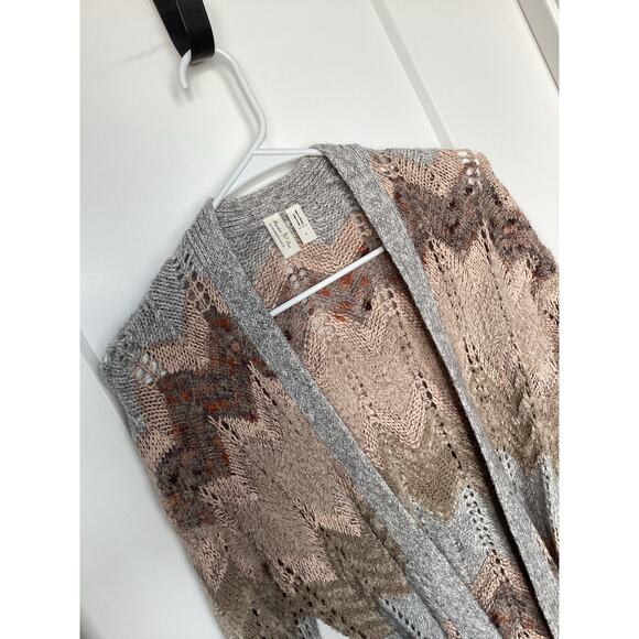 Anthropologie‎ Meadow Rue Moth Zig Zag Knit Cardigan Sweater Multicolor Small - Picture 3 of 12